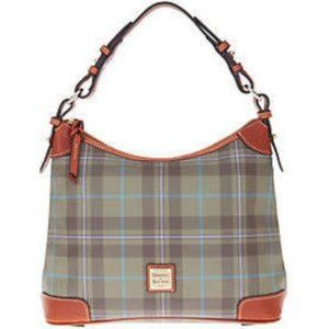 Dooney & Bourke Olive Plaid Large Oltn Shoulder Hobo Bag NWT